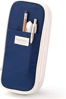 EASTHILL Large Capacity Pencil Case, Large Pencil Case, Stationery Pen Bag for Teen Navy