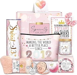 Gifts For 13 Year Old Girl Birthday Gift Ideas, 13th First Birthday Gifts For Teen Girls, Best Friend Gift For Her, 13th Birthday Decorations For Girls, Daughter, Niece, Granddaughter